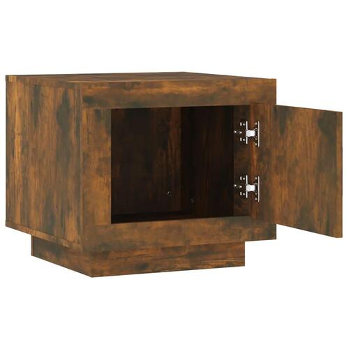 Sofabord 51x50x45 cm konstrueret træ røget egetræsfarve