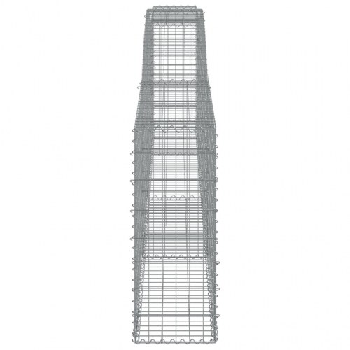 Buede gabionkurve 4 stk. 400x30x80/100 cm galvaniseret jern