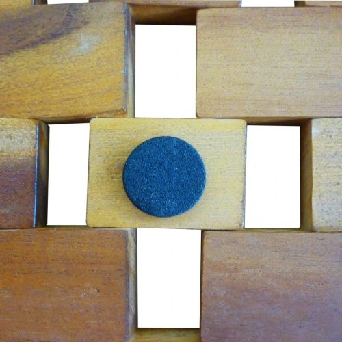 Bademåtte akacietræ 80 x 50 cm mosaik