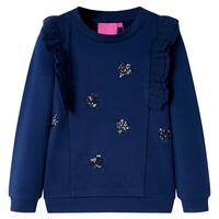 Sweatshirt til børn str. 128 marineblå
