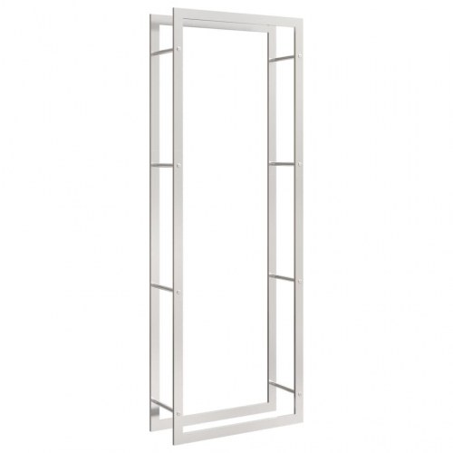 Brændestativ 80x28x222 cm rustfrit stål