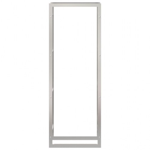 Brændestativ 80x28x222 cm rustfrit stål
