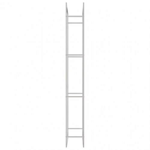 Brændestativ 80x28x222 cm rustfrit stål