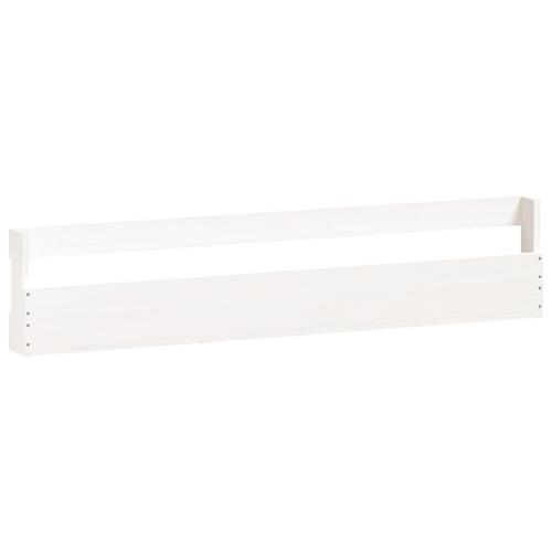 Væghængte skohylder 2 stk. 110x9x23 cm massivt fyrretræ Hvid