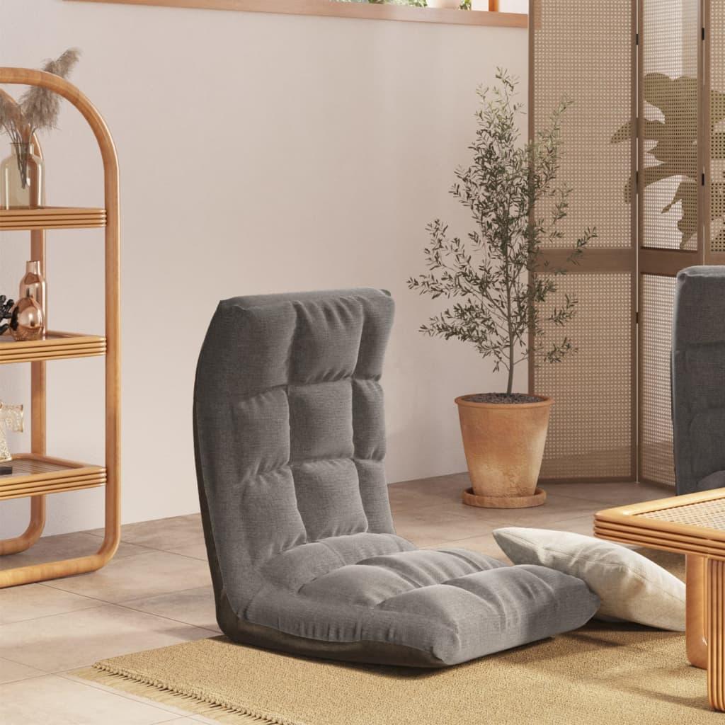 Foldbar Gulvstol Stof - Lysegrå