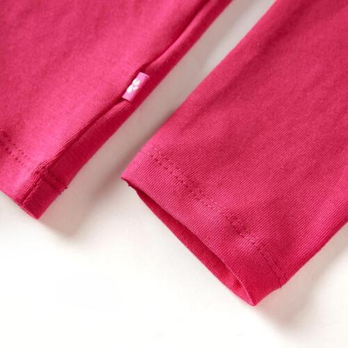 Langærmet T-shirt til børn str. 116 pink