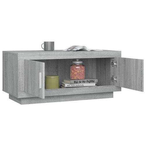 Sofabord 102x50x45 cm konstrueret træ grå sonoma-eg