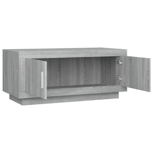 Sofabord 102x50x45 cm konstrueret træ grå sonoma-eg