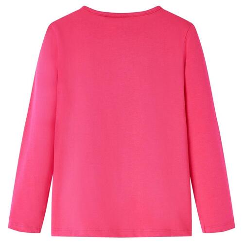Langærmet T-shirt til børn str. 140 pink