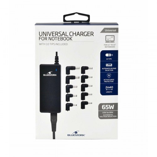 Bluestork BS-PW-NB-65/2 universal laptop-oplader 65 W - 10 i 1