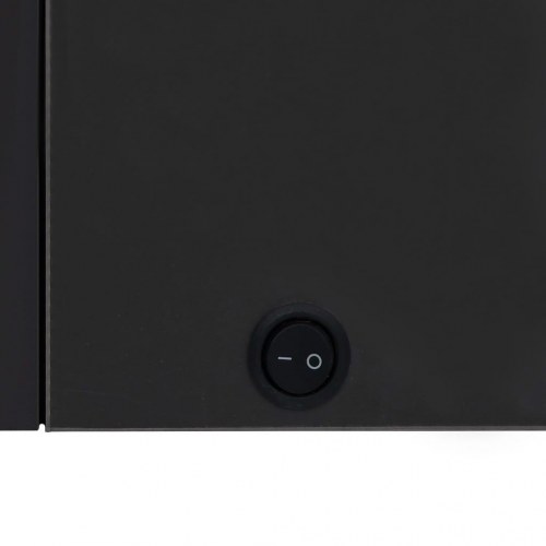 Badeværelsesskab med spejl + LED-lys 62x14x60 cm