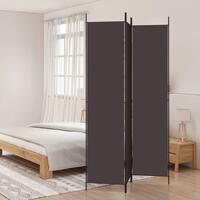 3-panels rumdeler 150x220 cm stof brun