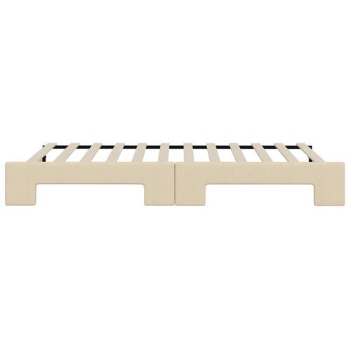 Daybed med udtræk 100x200 cm stof cremefarvet