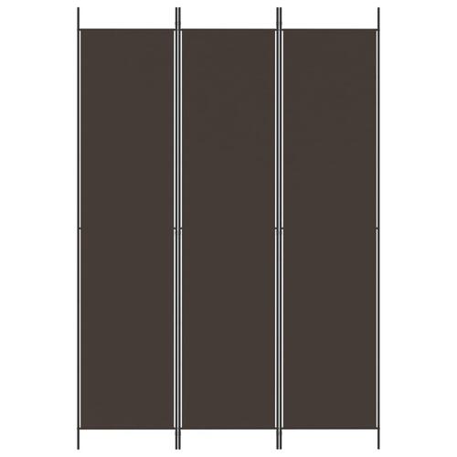 3-panels rumdeler 150x220 cm stof brun