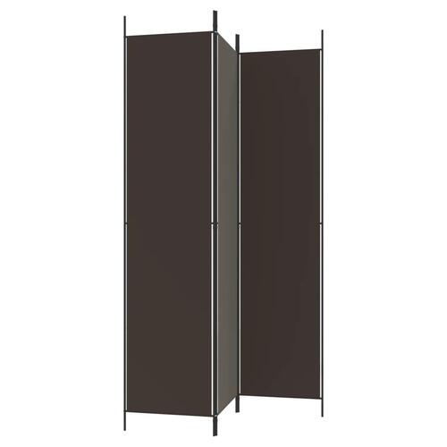 3-panels rumdeler 150x220 cm stof brun