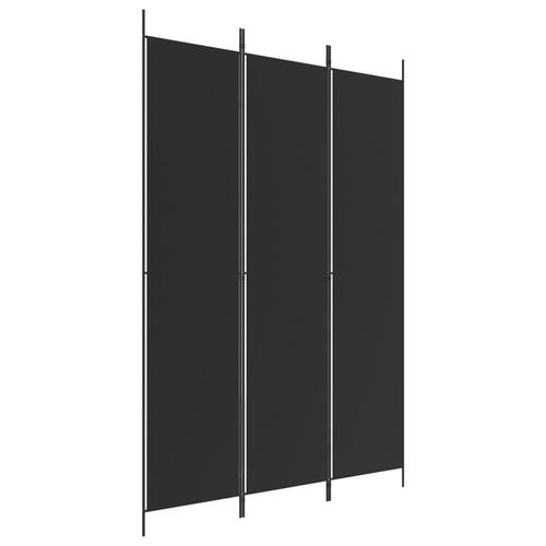 3-panels rumdeler 150x220 cm stof sort