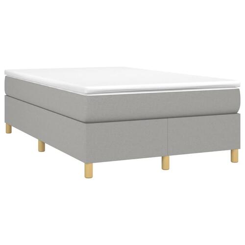 Sengeramme til kontinentalseng 120x200 cm stof lysegrå
