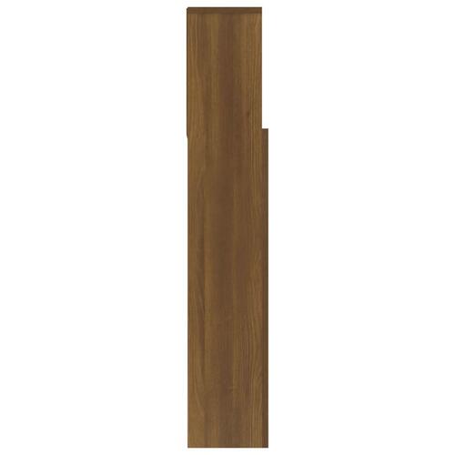 Sengegavl med opbevaring 180x19x103,5 cm brun egetræsfarve