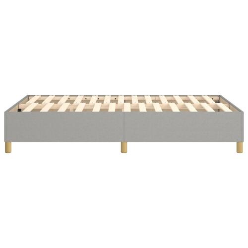 Sengeramme til kontinentalseng 120x200 cm stof lysegrå