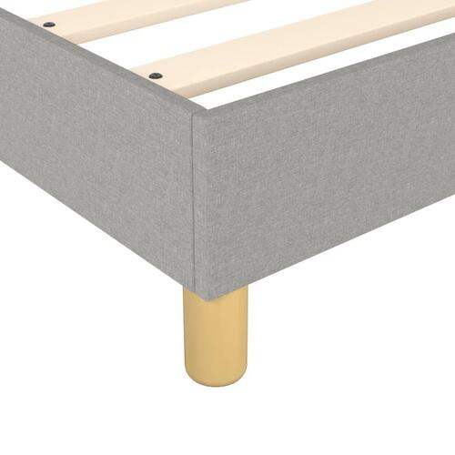 Sengeramme til kontinentalseng 120x200 cm stof lysegrå