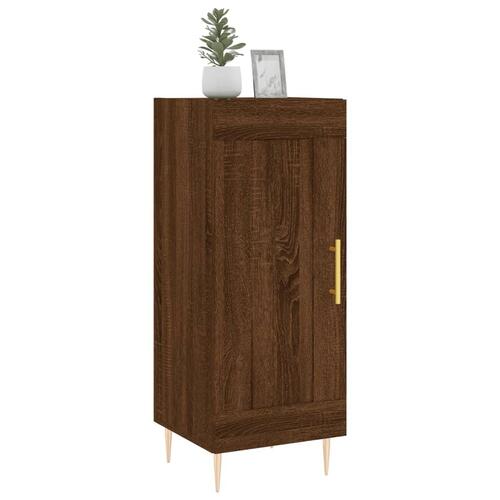 Skænk 34,5x34x90 cm konstrueret træ brun egetræsfarve