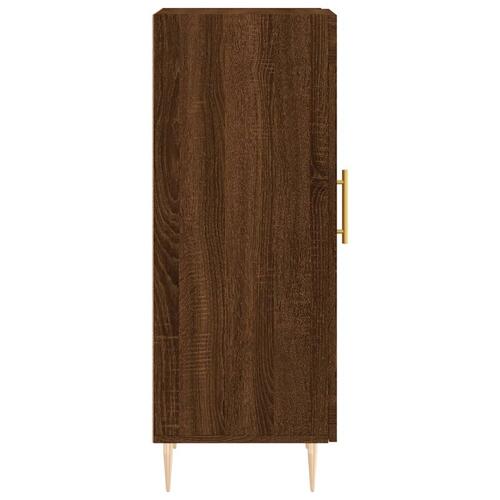 Skænk 34,5x34x90 cm konstrueret træ brun egetræsfarve