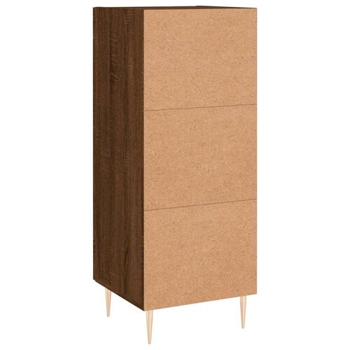 Skænk 34,5x34x90 cm konstrueret træ brun egetræsfarve
