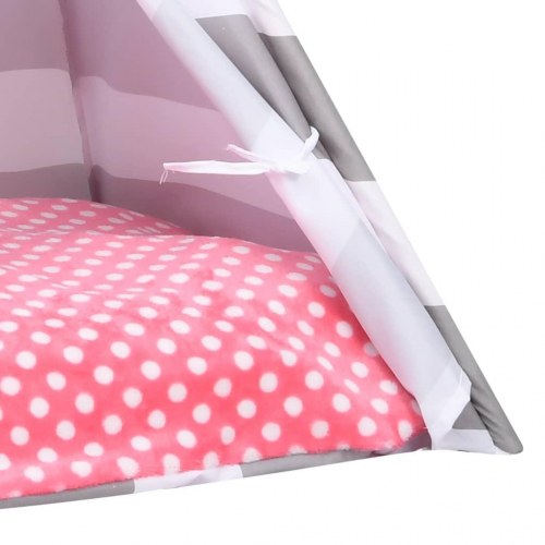 Kattetelt 60x60x70 cm med bærepose polyester stribet