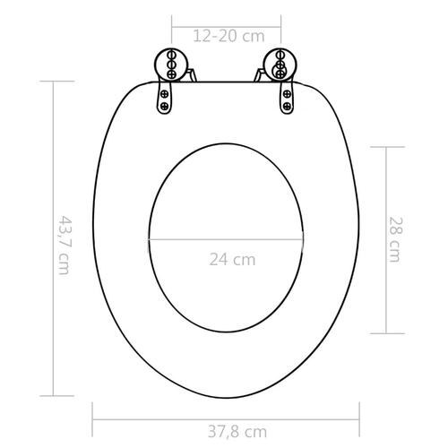 Toiletsæde med låg MDF muslingeskalsdesign
