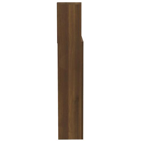 Sengegavl med opbevaring 200x19x103,5 cm brun egetræsfarve