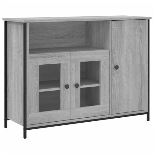 Skænk 100x35x75 cm konstrueret træ grå sonoma-eg