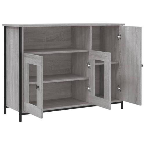 Skænk 100x35x75 cm konstrueret træ grå sonoma-eg