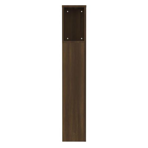 Sengegavl med opbevaring 100x18,5x104,5 cm brun egetræ