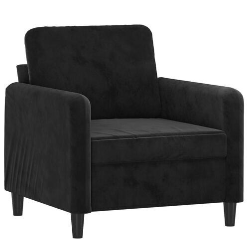 Lænestol 60 cm velour sort