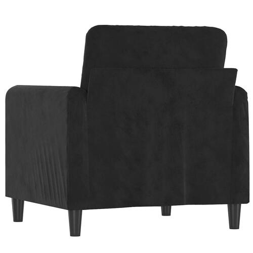 Lænestol 60 cm velour sort