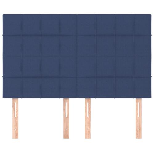 Sengegavle 4 stk. 72x5x78/88 cm stof blå