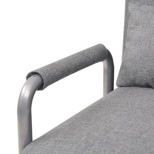 Drejestol og sovesofa lysegrå