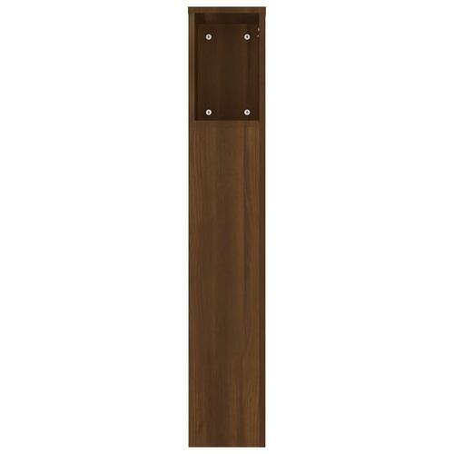 Sengegavl med opbevaring 180x18,5x104,5 cm brun egetræsfarve