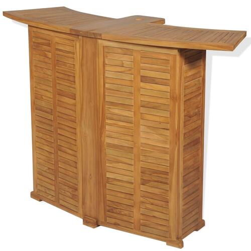 Foldbart barbord 155x53x105 cm massivt teaktræ