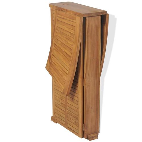 Foldbart barbord 155x53x105 cm massivt teaktræ