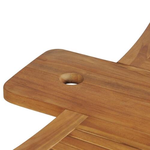 Foldbart barbord 155x53x105 cm massivt teaktræ