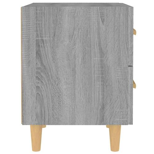 Sengeborde 40x35x47,5 cm grå sonoma-eg
