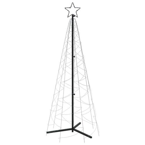 Kegleformet juletræ 70x180 cm 200 LED'er kold hvid