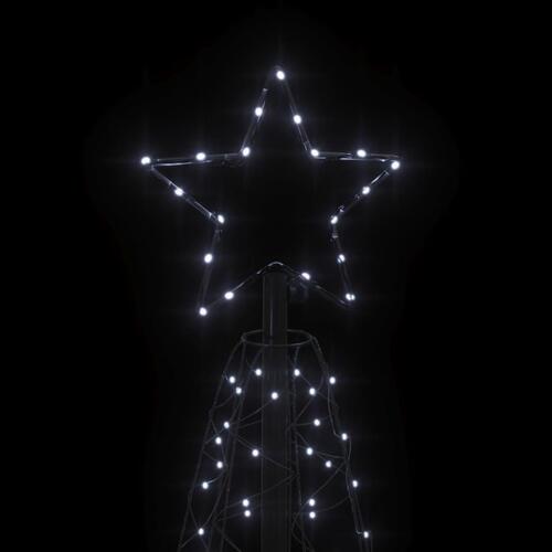 Kegleformet juletræ 70x180 cm 200 LED'er kold hvid