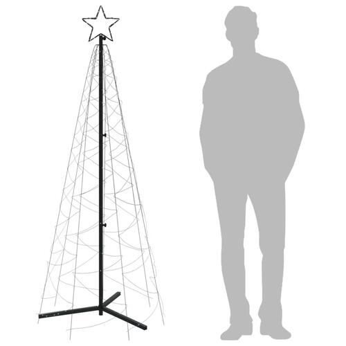 Kegleformet juletræ 70x180 cm 200 LED'er kold hvid