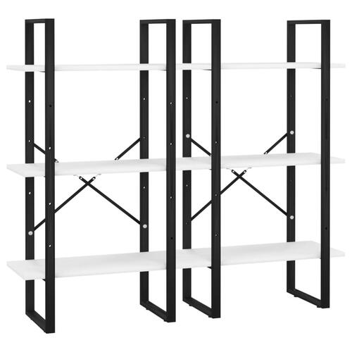 Opbevaringsreol 60x30x210 cm konstrueret træ hvid