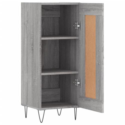 Skænk 34,5x34x90 cm konstrueret træ grå sonoma-eg