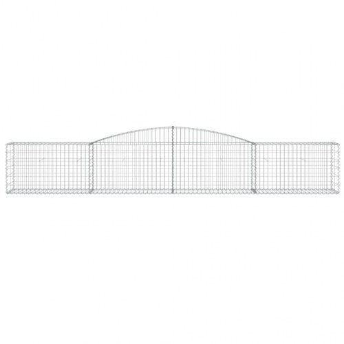Buede gabionkurve - 10 stk. 400×50×60/80 cm i galvaniseret jern