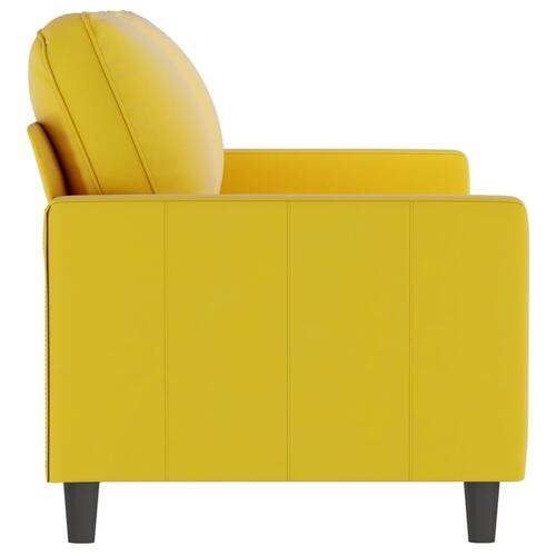 2-personers sofa 140 cm fløjl gul
