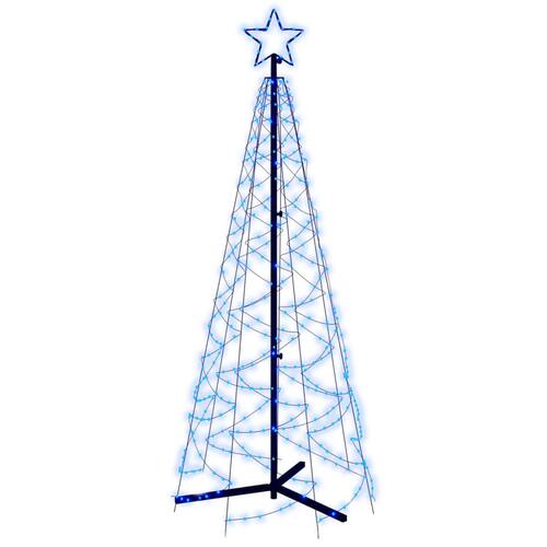 Kegleformet juletræ 70x180 cm 200 LED'er blå